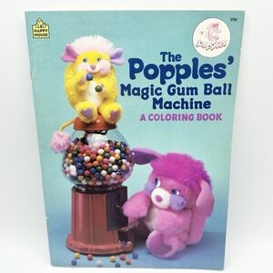 Vintage 1986 Coloring Book The Popples' Magic Gumball Machine UNUSED